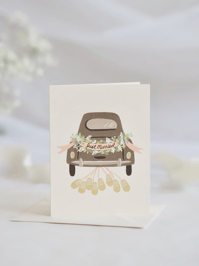 Just Married Getaway Card