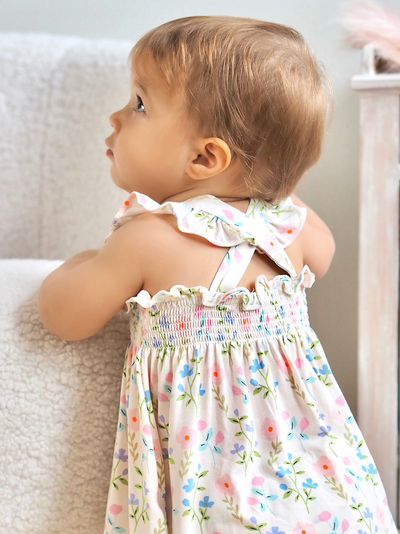 Garden Floral Smocked Sundress & Bloomer