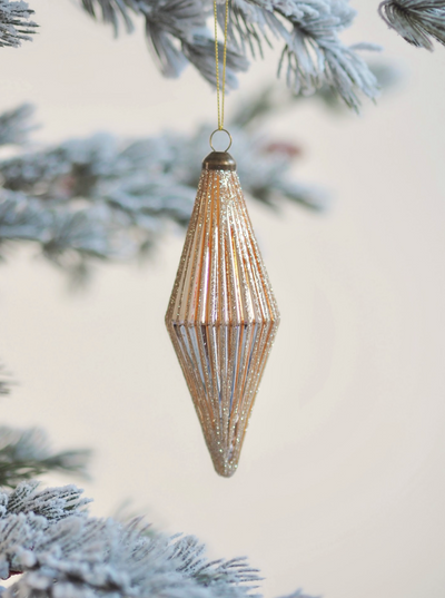 Glittered Finial Ornament