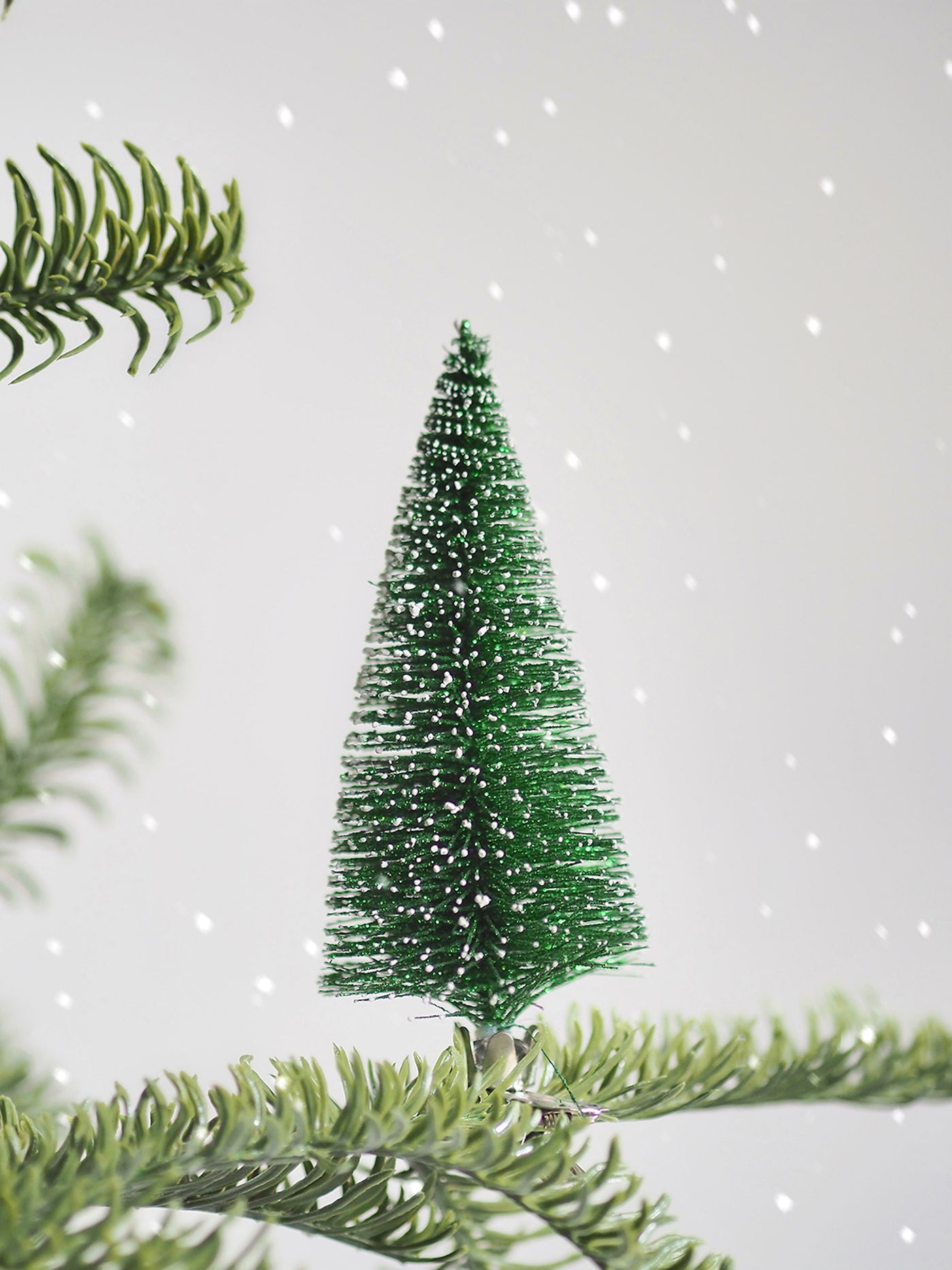 Frosted Green Tree Clip Ornament