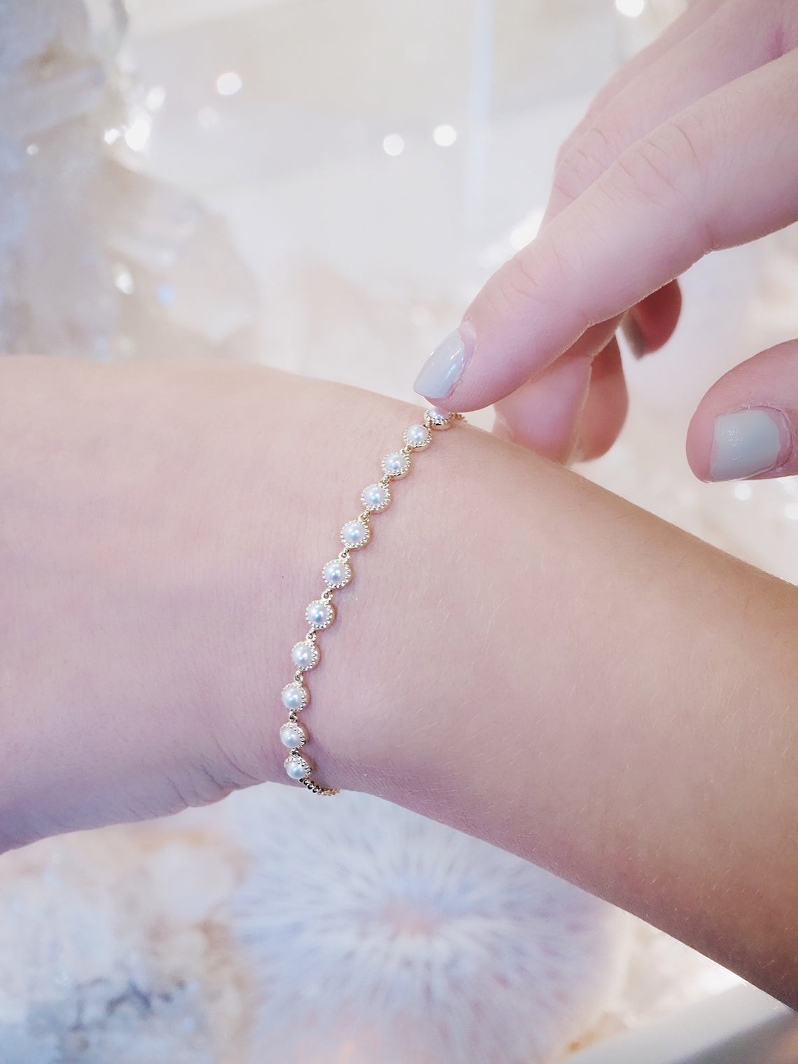 Zara Pearl Bracelet | 14K Gold