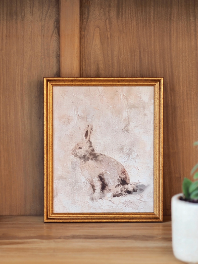 Mountain Hare Framed Canvas Print | 8x10