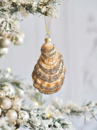 Glittery Oyster Ornament | Copper