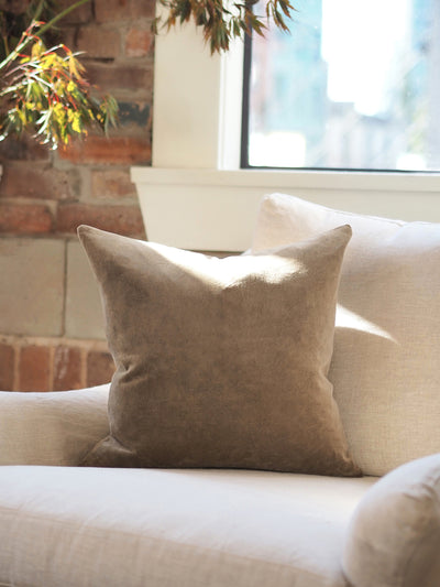 Vera Carob Velvet Pillow | 18x18