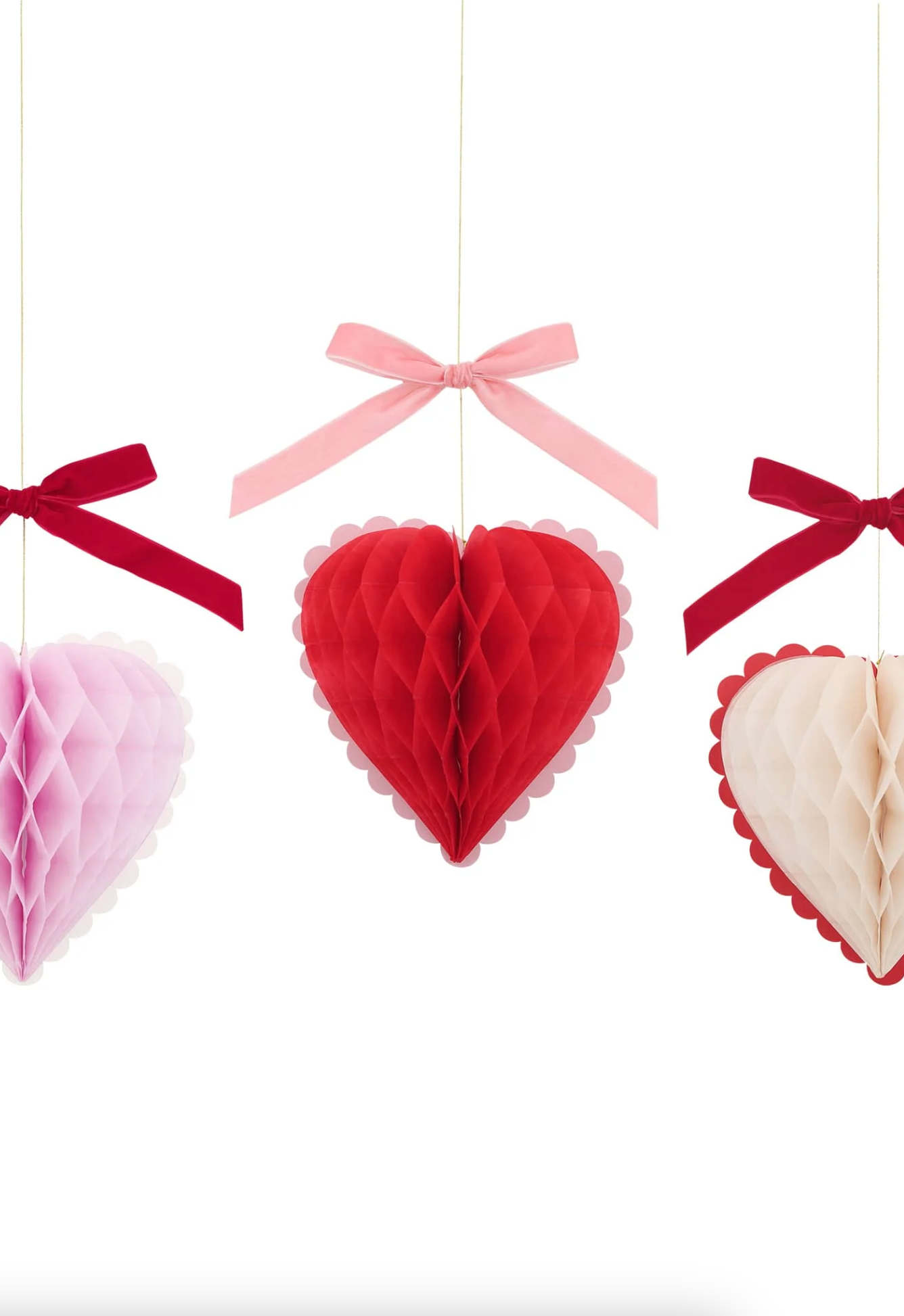 Honeycomb Heart Decorations