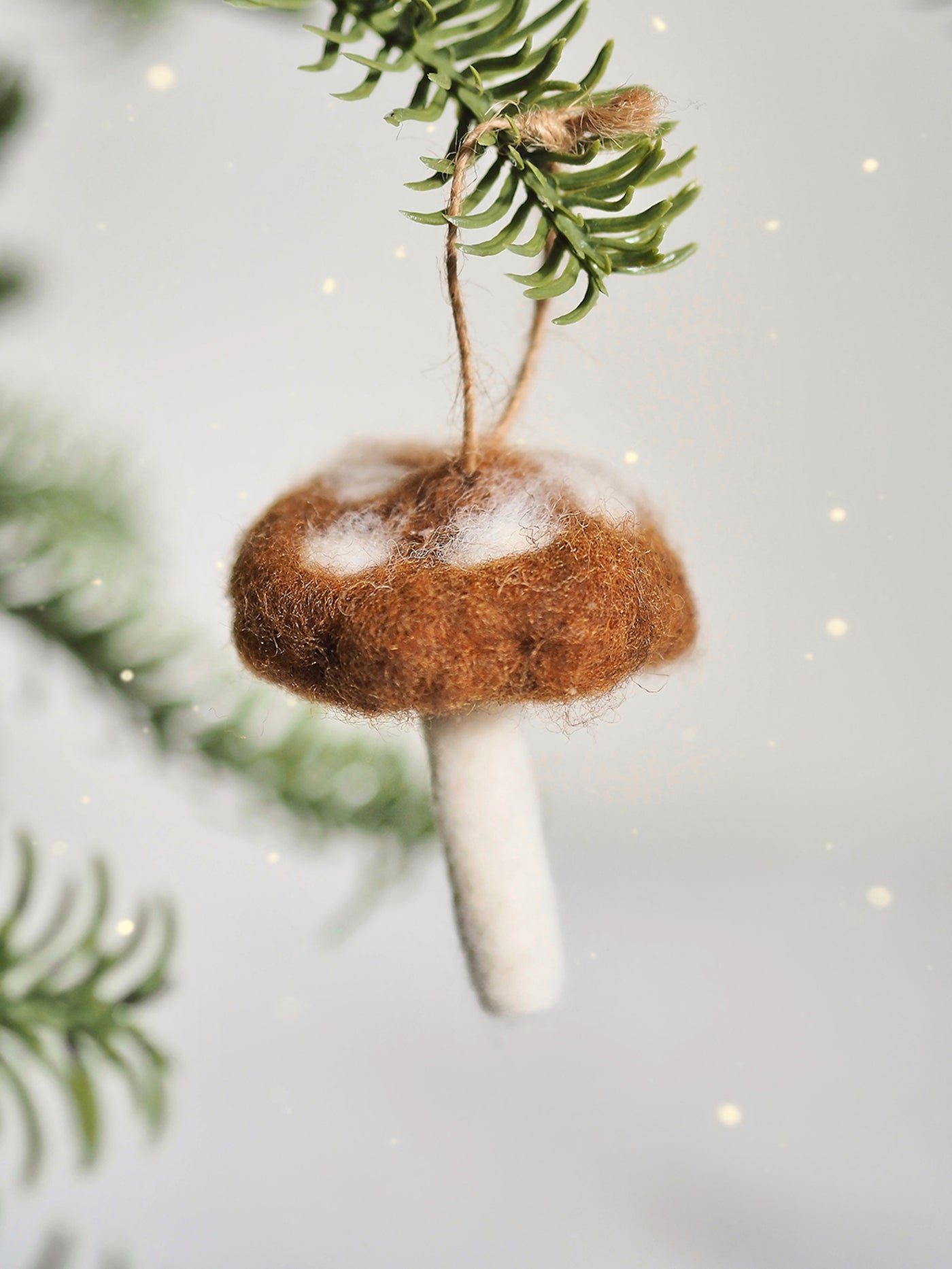 Felt Dotted Mushroom Ornament